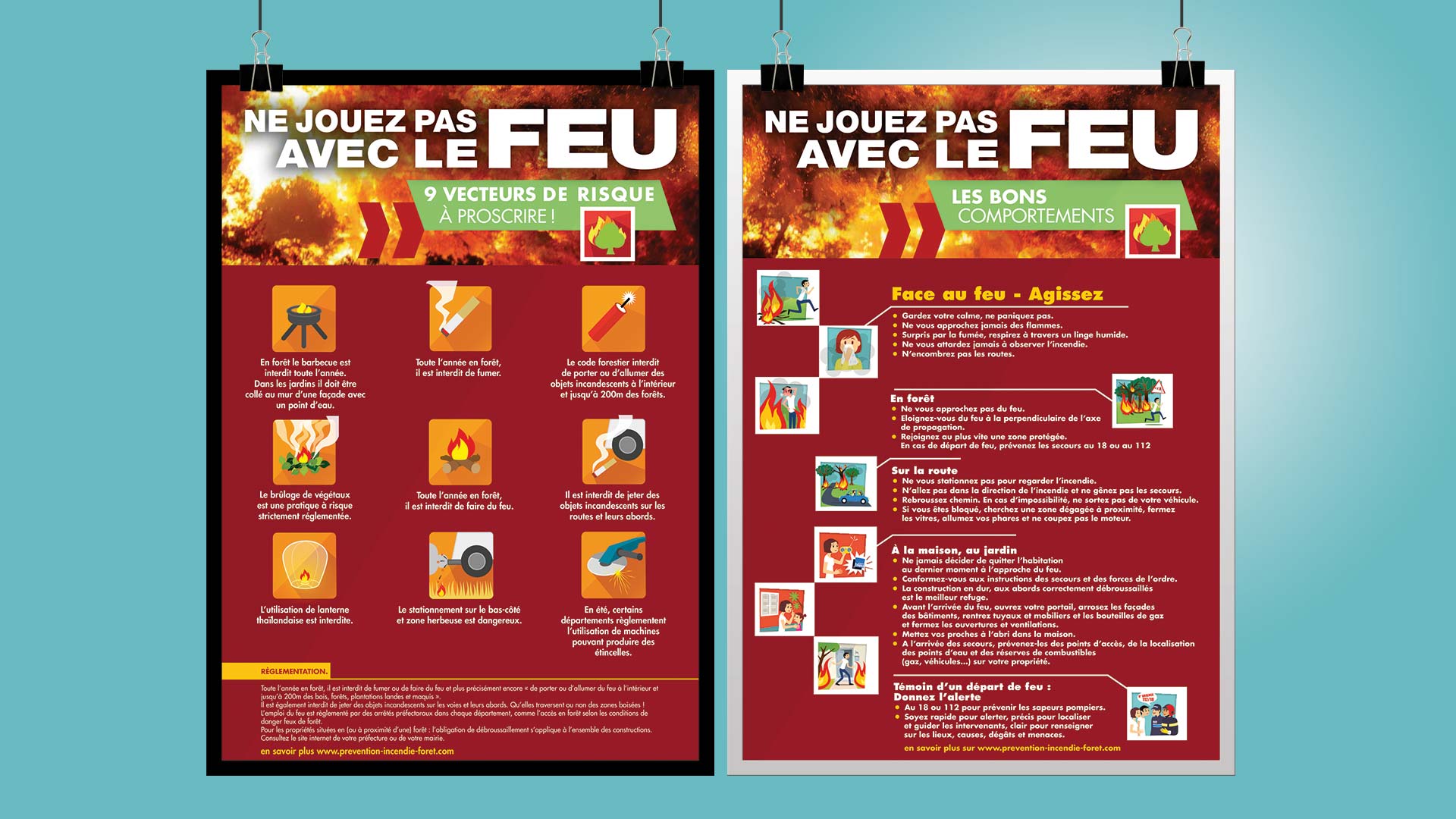 Affiche de sécurité-incendie: Canalisations d'incendie